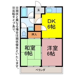 ハイツ元三本木の物件間取画像